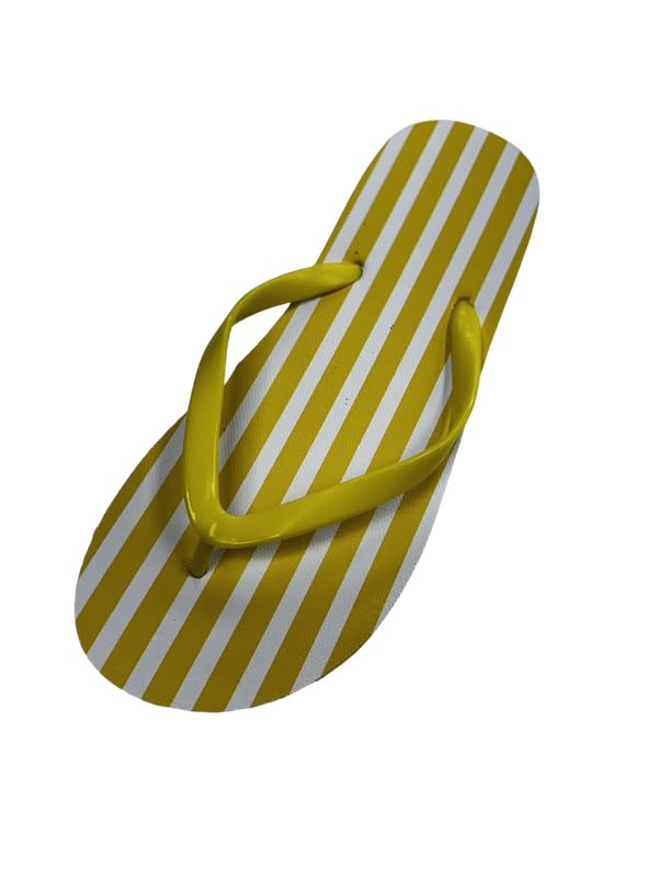 Stripes Women's Flip-Flop — 6 / Yellow 52530