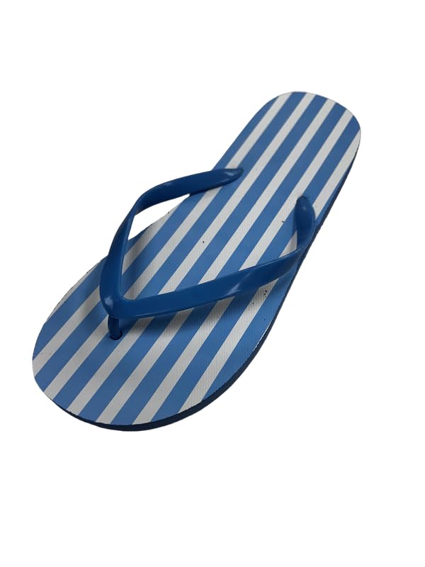 Stripes Women's Flip-Flop — 9 / Blue 52530