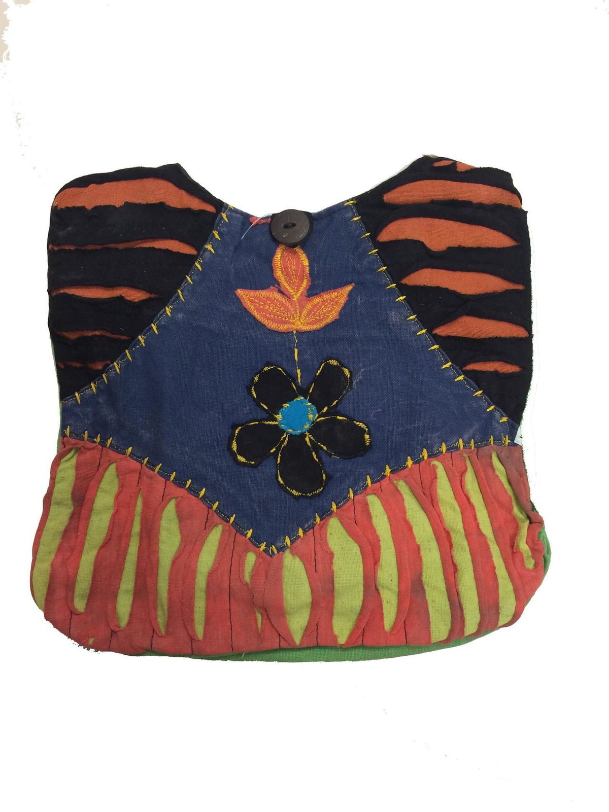 Cotton Cross Body Flower Gypsy Bohemian messenger Bag Handmade in Nepal