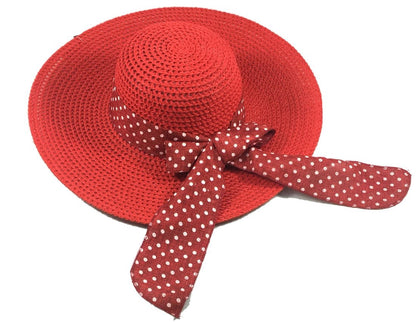 Wide Brim Large Bow Floppy Summer Straw Sun Hat