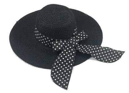 Wide Brim Large Bow Floppy Summer Straw Sun Hat
