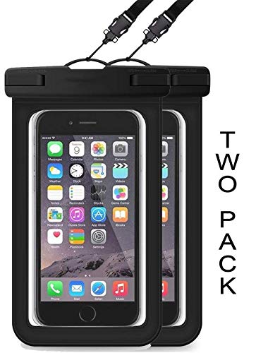 2 PACK Waterproof Phone Pouch — Black