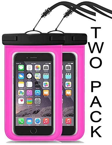 2 PACK Waterproof Phone Pouch — Magenta