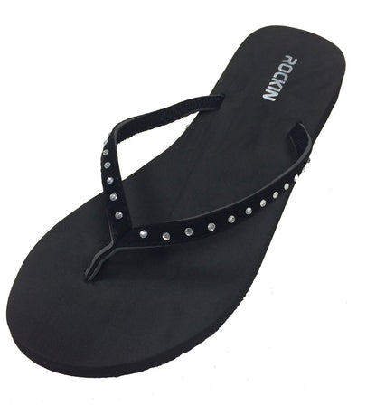 Women's Ladies' Rhinestone Style Flip Flops Comfort Thong Sandals with Wedge